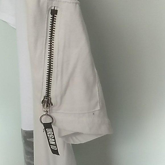 Urban Id Longline 2 Tone White And Camo Short Sleeve Crew Neck - Picture 5 of 8